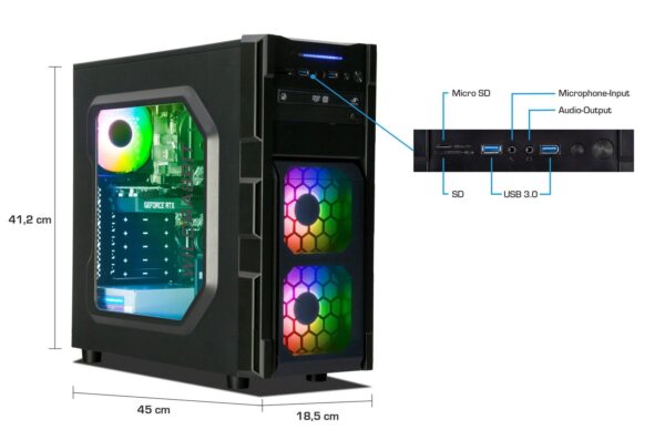 ANKERMANN-PC Business Office Work Gaming V3 Gaming-PC - Bild 6