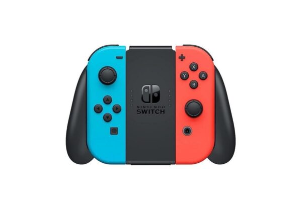 NINTENDO SWITCH OLED Modell Konsole schwarz neon-blau-rot Handheld Spielekonsole - Bild 6