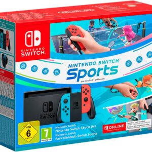 NINTENDO SWITCH Neon-Rot/Neon-Blau + Switch Sports + 12 Mon. Nintendo Switch Online