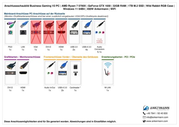ANKERMANN-PC Business Office Work Gaming V3 Gaming-PC - Bild 7