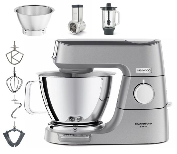 Kenwood Titanium Chef Baker KVC85.314SI Küchenmaschine, 1200 W, Silber