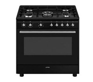 90 cm Kochzentrum, 5 Gasbrenner, davon 1 ultraschneller, superstarker 4 kW